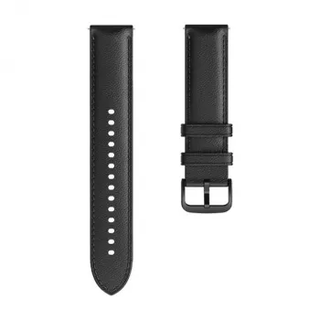 Amazfit Classic nahkaranneke, 20 mm leveys, 164-228 mm pituus - musta