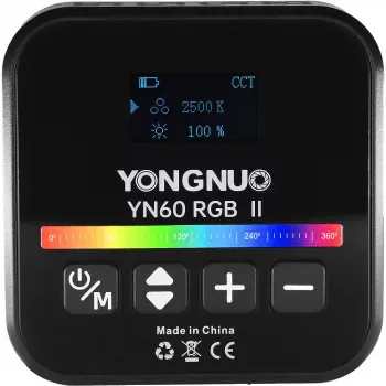 LED-videovalo Yongnuo YN60 RGB II - WB (2500K - 9900K), musta