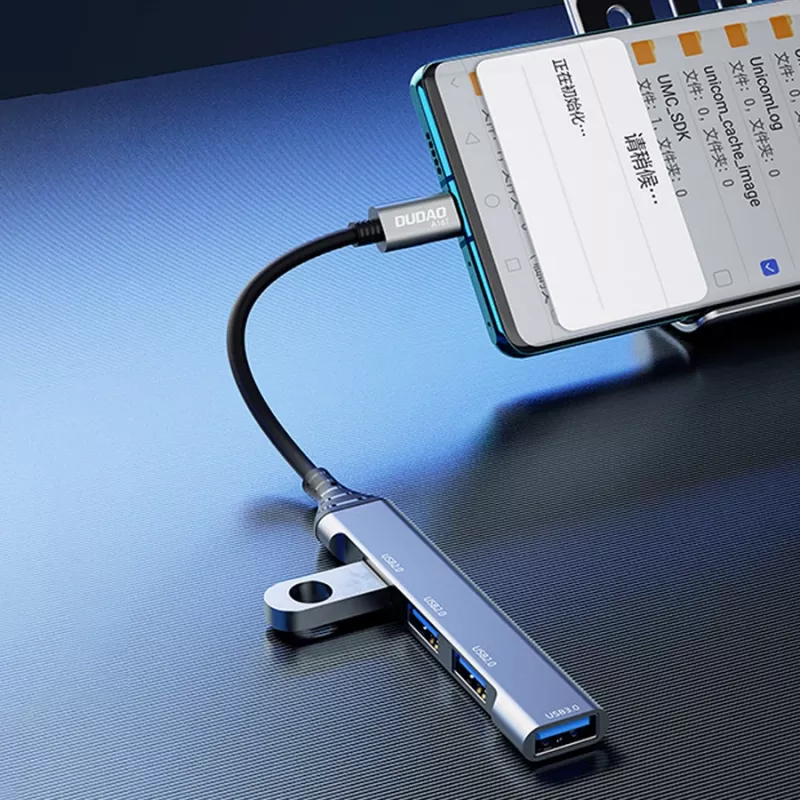Dudao A16T USB-A-keskitin 4 porttia USB 2.0 musta