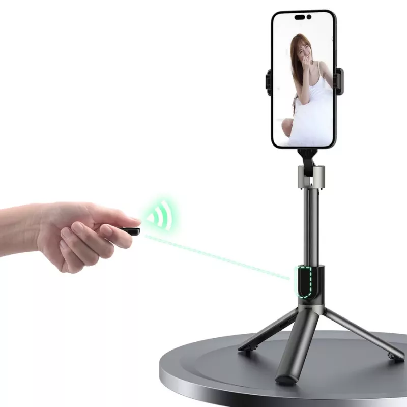Dudao F18 Bluetooth-selfietikku jalustalla 110 cm musta