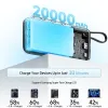 CUKTECH CUKP200NGLLG 55W 20000 mAh varavirtalähde integroidulla USB-C-kaapelilla - valkoinen