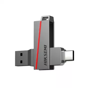 HIKSEMI USB-muisti 64 GB E307C U3 Dual USB 3.2 ja USB Type-C harmaa