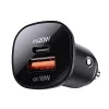 ACEFAST 38W autolaturi USB-C / USB-A, PPS, Power Delivery, Quick Charge 3.0, AFC, FCP musta (B1)