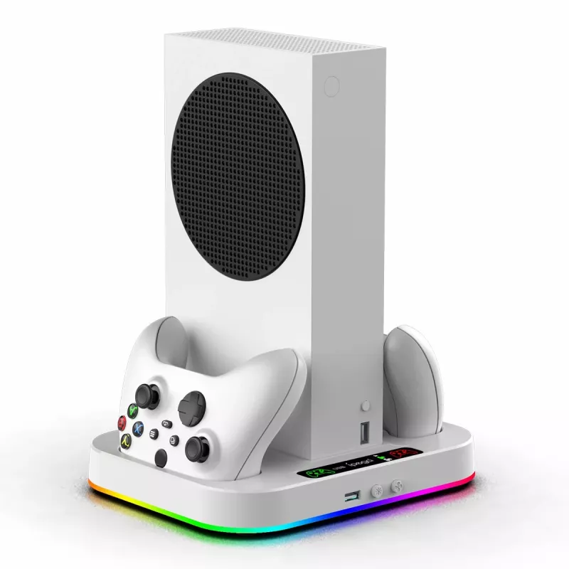 IPEGA lataus- ja jäähdytys-RGB-teline Xbox Series S -konsolille + 2 kpl