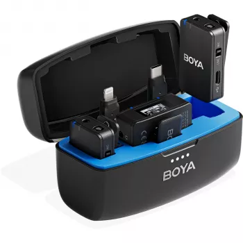 BOYA Boyamic 1 1TX + 3RX langaton mikrofonijärjestelmä (2,4 GHz, 100 m kantama, 8 GB tallennus)