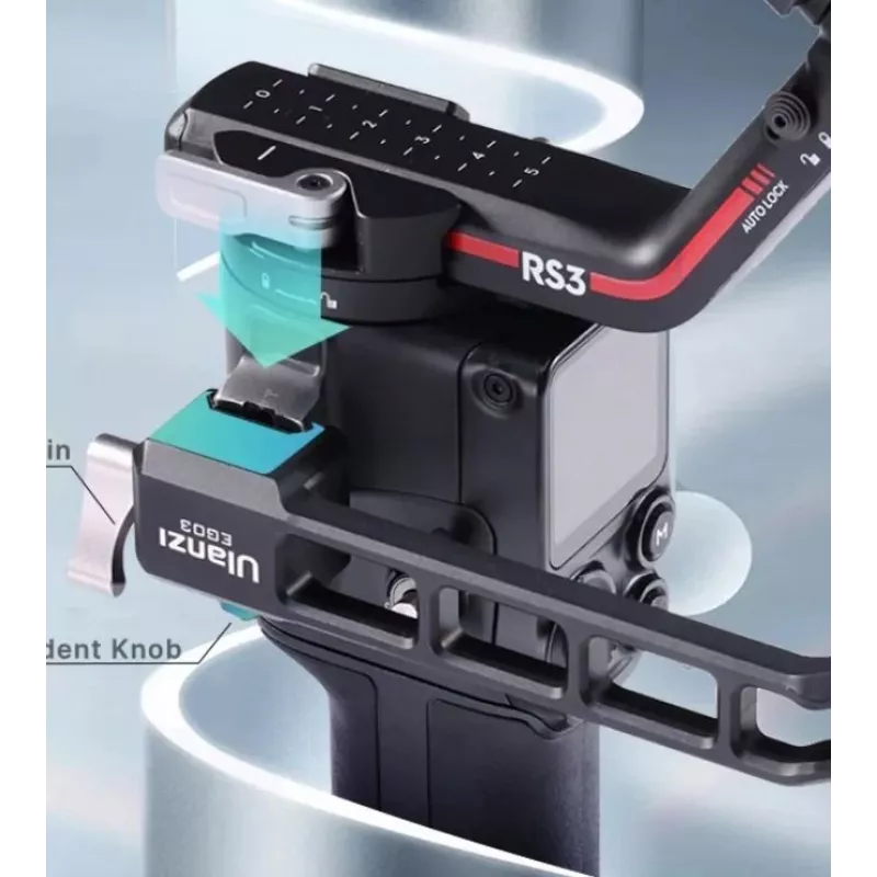 ULANZI NATO Rail Clamp Mount DJI Ronin RS 2/RS 3/RS 3 Pro/RS 3 Mini - musta