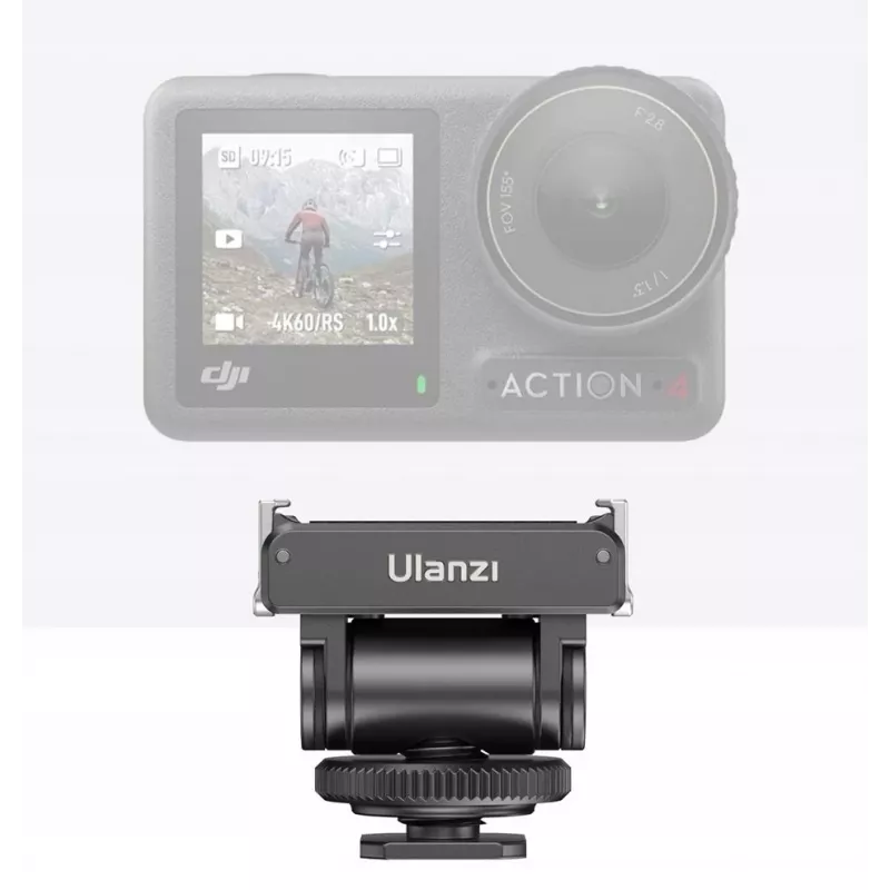 Ulanzi CA22 -adapteripää 1/4 inch -ruuvilla DJI Action 3 / 4:lle