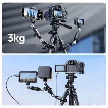 ULANZI Magic Arm 360° 1/4 tuuman ja 3/8 tuuman kierteellä kameralle videokameralle TB15 T058GBB1