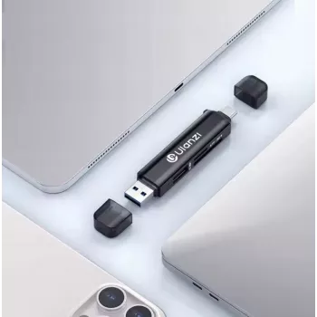 Ulanzi CR1 3-in-1 USB 3.0 / USB-C SD TF MicroSD -kortinlukija 150-200 MB/s