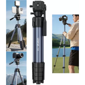 ULANZI TT39 155 cm alumiiniteline ja puhelinpidike DSLR-, peilittömille kameroille ja älypuhelimille
