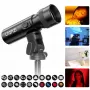 ULANZI LM01 10W LED-kohdevalo gobo- ja värisuodattimilla, zoom ja tehosteet