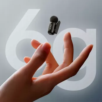 ULANZI A200 Mini Mic langaton lavalier-mikrofonisetti - 2 lähetintä, USB-C, 100 m kantama, musta