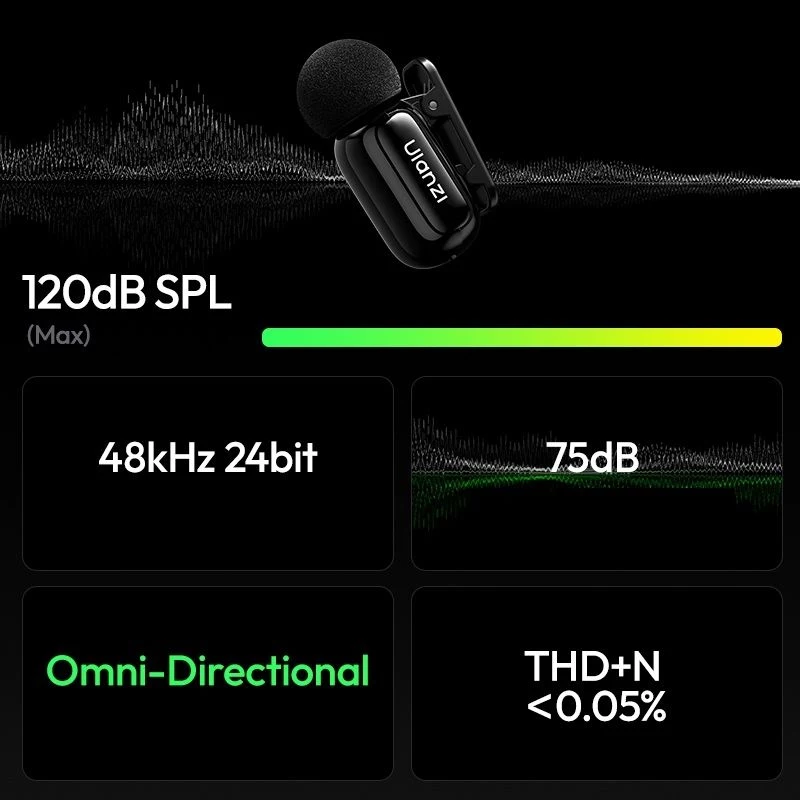 Ulanzi A200 2x langaton mikrofoni 100 m puhelimelle USB-C