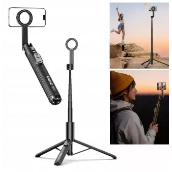 ULANZI SK27 2-in-1 selfie-tikku-teline MagSafe magneettipidikkeellä, 165 cm jatko, Bluetooth-kaukosäädin, musta