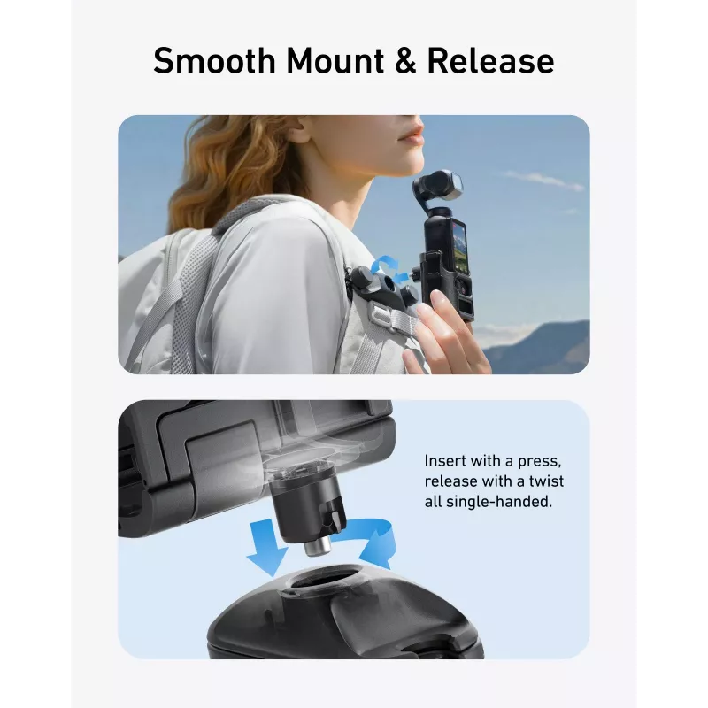 TELESIN reppuvaljaskiinnike DJI Osmo Pocket 3