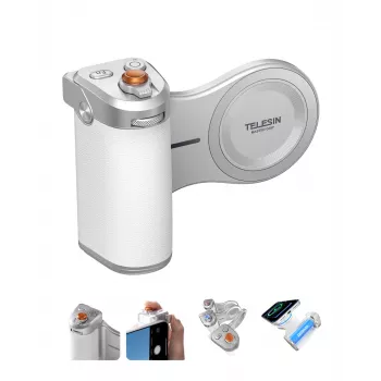 TELESIN MagSafe Pilot Bluetooth-kahva 3200mAh akulla iPhone - valkoinen