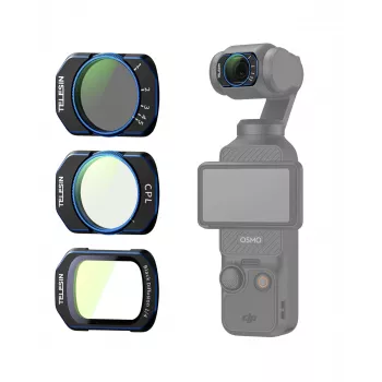 Telesin S5-FLT-44-TDJ CPL / VND / Black Mist 1/4 -suodatinsarja DJI Osmo Pocket 4/3:lle