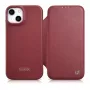 Icarer CE Premium Leather Folio Case iPhone 14 Plus magneettikannella MagSafe punainen (WMI14220715-RD)