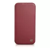 Icarer CE Premium Leather Folio Case iPhone 14 Plus magneettikannella MagSafe punainen (WMI14220715-RD)
