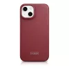 Icarer CE Premium Leather Folio Case iPhone 14 Plus magneettikannella MagSafe punainen (WMI14220715-RD)