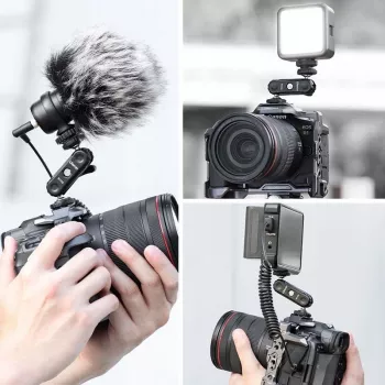 ULANZI R102 Magic Arm 9cm kaksois 1/4 tuuman kierteellä mini-nivelvarsi kamera rig -kuvaukseen