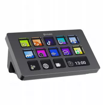 Ulanzi Stream Deck D200 -konsoli – 15 ohjelmoitavaa painiketta, 3 säätöpyörää, RGB-taustavalo, USB-C, mekaaniset hot-swap-kytkimet