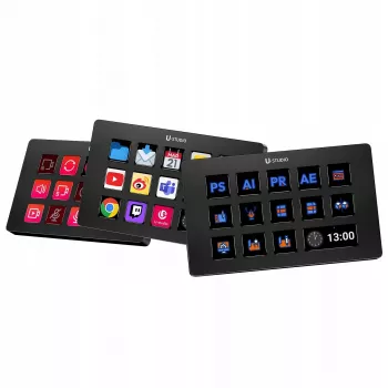 Ulanzi Stream Deck D200 -konsoli – 15 ohjelmoitavaa painiketta, 3 säätöpyörää, RGB-taustavalo, USB-C, mekaaniset hot-swap-kytkimet