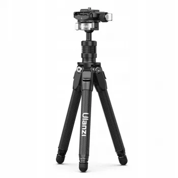 ULANZI TT35 hiilikuituinen minijalusta 28 cm kuulapäällä, 1/4 tuuman ruuvi, Arca-Swiss-levy, DSLR/peilittömälle/action-kameralle/älypuhelimelle, musta
