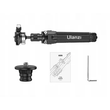 ULANZI TT35 hiilikuituinen minijalusta 28 cm kuulapäällä, 1/4 tuuman ruuvi, Arca-Swiss-levy, DSLR/peilittömälle/action-kameralle/älypuhelimelle, musta