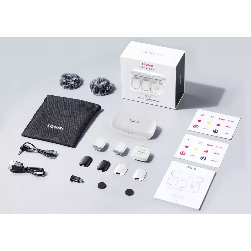 Ulanzi A30 Tiny langaton audiolähetyspaketti – USB-C, valkoinen