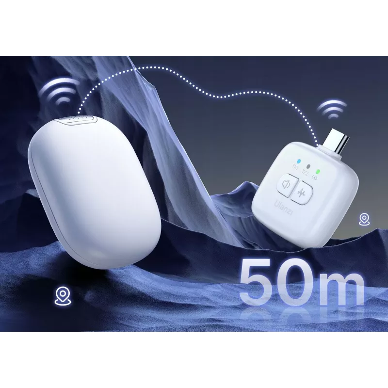 Ulanzi A30 Tiny langaton audiolähetyspaketti – USB-C, valkoinen