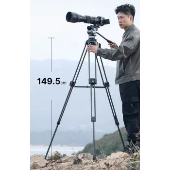 ULANZI T047 ammattimainen videokalustojärjestelmä 25 kg kantavuus 149,5 cm korkeus 75 mm kuppi