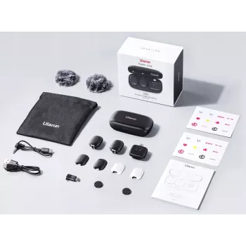 Ulanzi A30 Tiny langaton audiolähetyspaketti – USB-C, musta