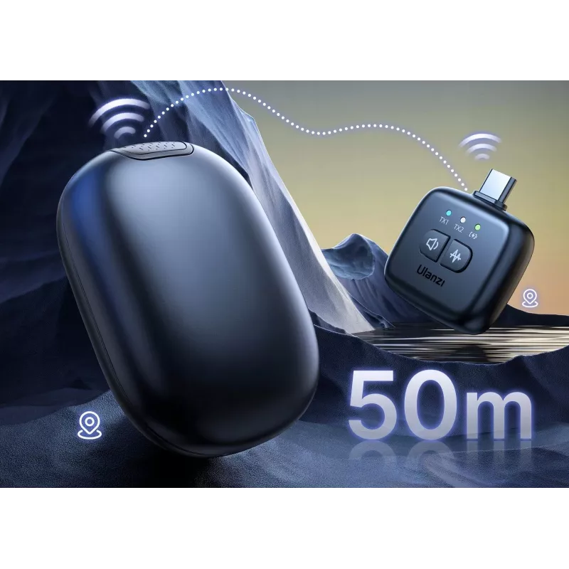 Ulanzi A30 Tiny langaton audiolähetyspaketti – USB-C, musta