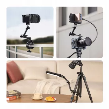 Ulanzi HD02 Super Clamp Crab Clamp 1/4 tuuman ja 3/8 tuuman kierteellä magic armille