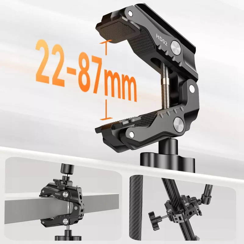 Ulanzi HD02 Magic Arm -varsi puristimella, 1/4 kierre