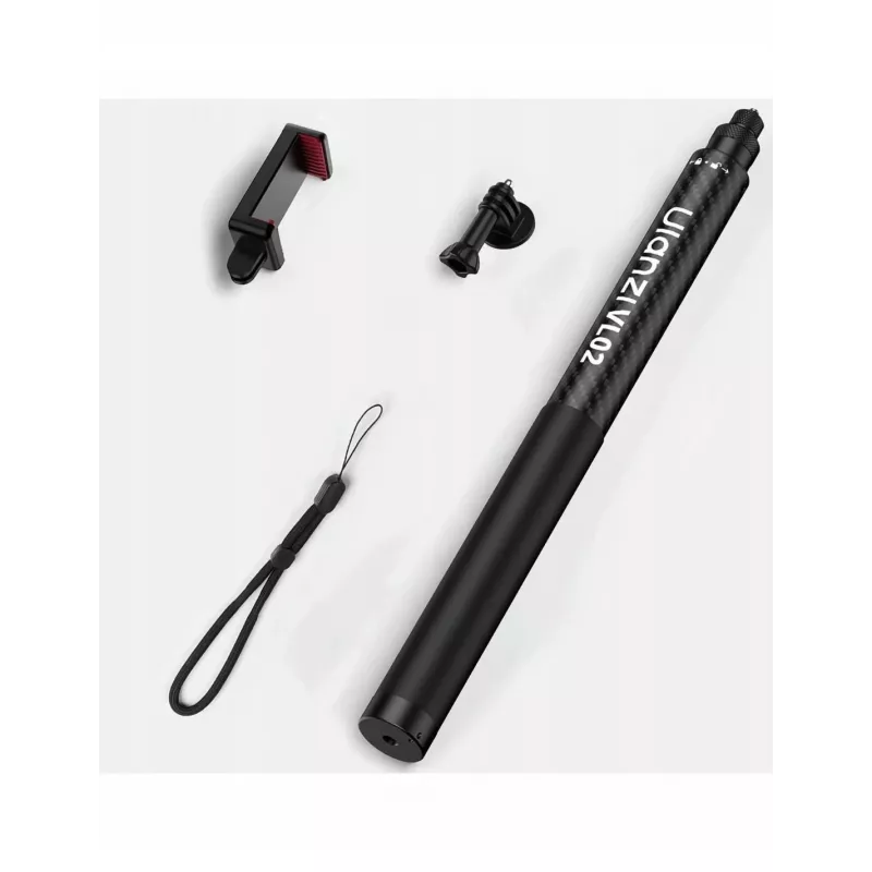 Ulanzi VL02 hiilikuituselfietikku / monopod 2,7 m puhelintelineellä ja GoPro-sovittimella