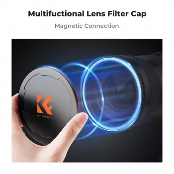 K&F Concept M-Cap magneettinen objektiivinsuoja 86 mm musta