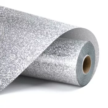 LOKLIK glitter-lämmönsiirtovinyyli - hopea - 30,5 x 90 cm (SG-HTV-1570-US-L-B2B)