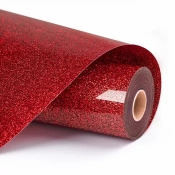 LOKLIK glitter-lämmönsiirtovinyyli - Red - 30,5 x 90 cm (SG-HTV-1573-US-L-B2B)