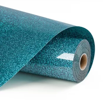 LOKLIK glitter-lämmönsiirtovinyyli - vaaleansininen - 30,5 x 90 cm (12 inch x 3 ft) - 1 rulla