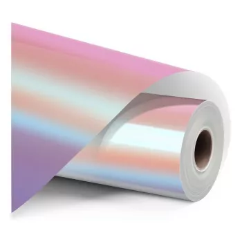 LOKLIK pysyvä liimavinyylikalvo holografinen - Pink - 30,5 x 90 cm