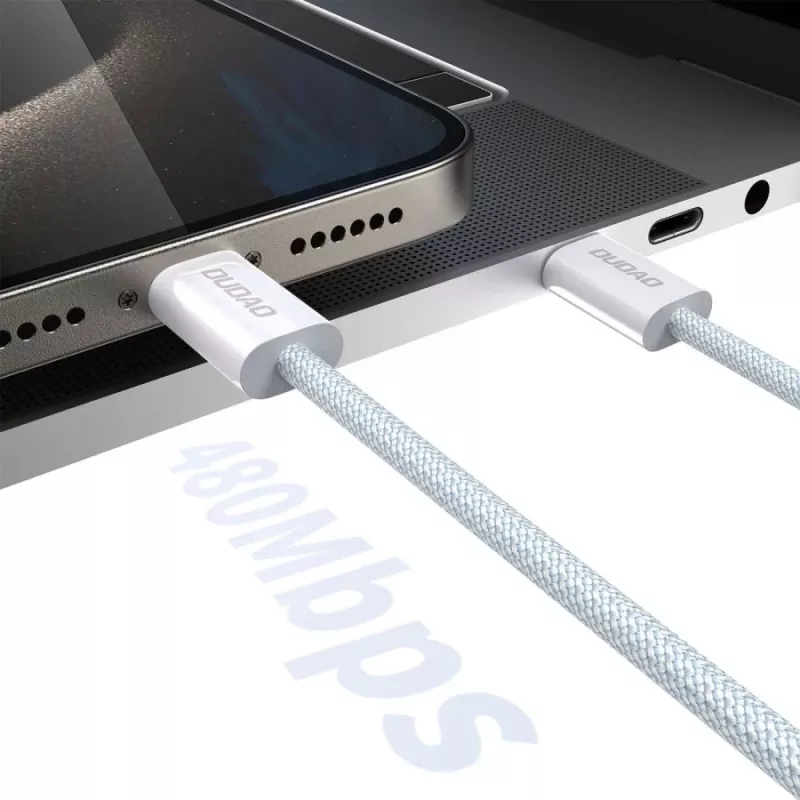 Dudao L6C USB-C - USB-C 60W PD 1m valkoinen