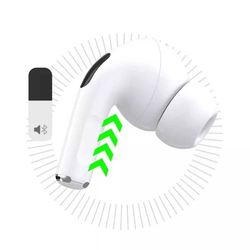 Dudao U19 True Wireless Stereo Bluetooth 5.3 -nappikuulokkeet LED-näytöllä - valkoinen