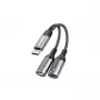 Dudao L13C+ 2-in-1 USB-C - USB-C -adapteri äänellä ja latauksella