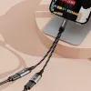 Dudao L13C+ 2-in-1 USB-C - USB-C -adapteri äänellä ja latauksella