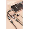 Dudao L13C+ 2-in-1 USB-C - USB-C -adapteri äänellä ja latauksella