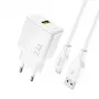 DUDAO A23LEU -laturi 12W 1xUSB-A (1m USB-A - Lightning -kaapeli sisältyy) valkoinen