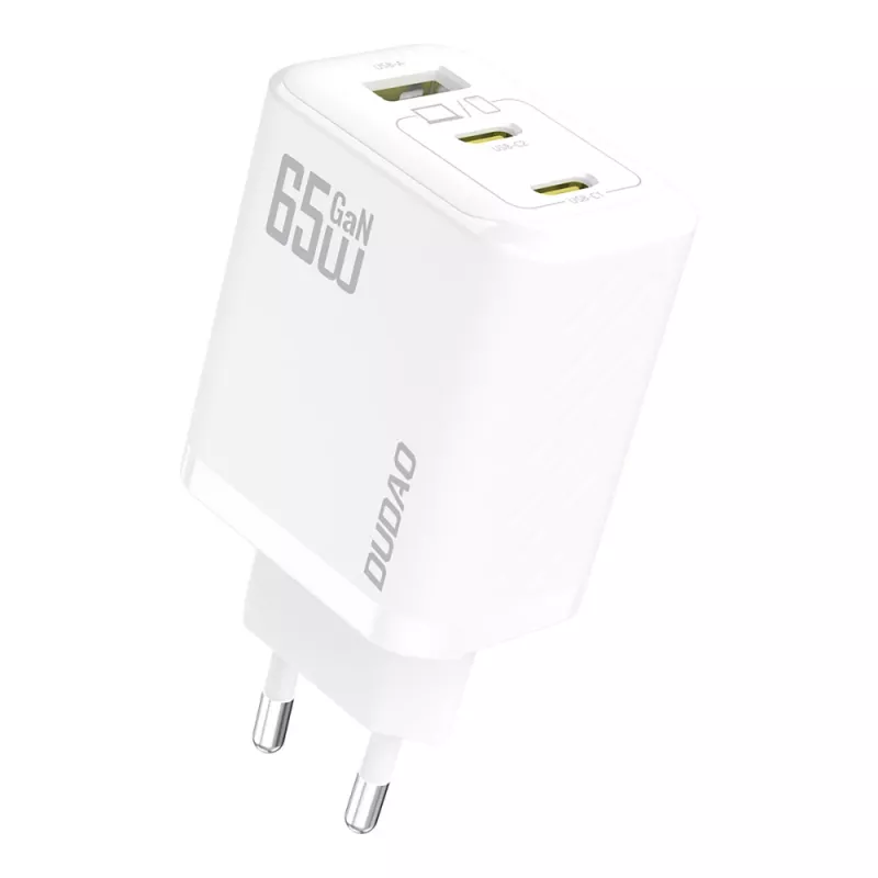 Dudao A29C 65W GaN USB-C -laturi kaapelilla - valkoinen