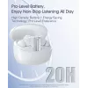 Dudao U21 TWS ANC ENC Bluetooth 5.3 langattomat nappikuulokkeet - valkoinen
